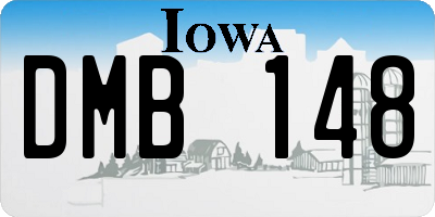 IA license plate DMB148