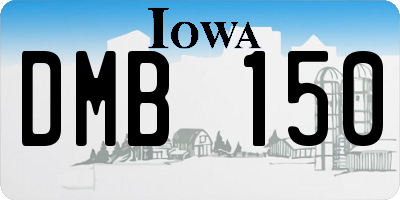 IA license plate DMB150