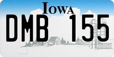 IA license plate DMB155
