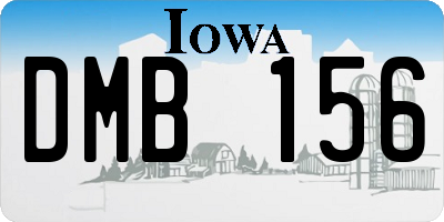IA license plate DMB156