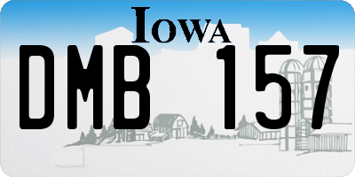 IA license plate DMB157