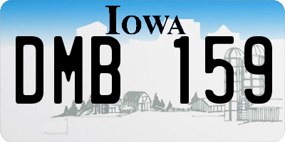 IA license plate DMB159