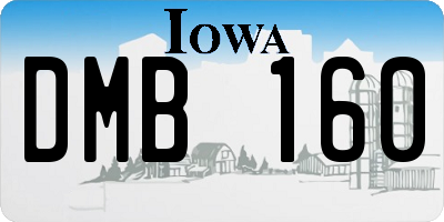 IA license plate DMB160