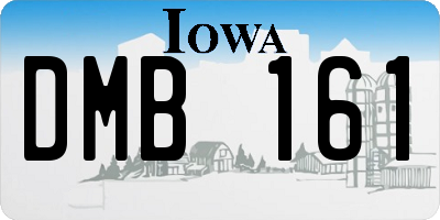 IA license plate DMB161