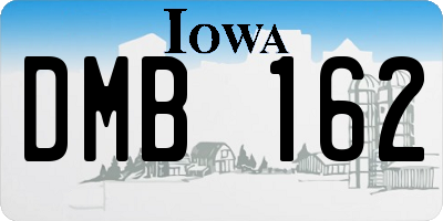 IA license plate DMB162