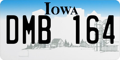 IA license plate DMB164