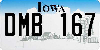 IA license plate DMB167