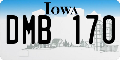 IA license plate DMB170
