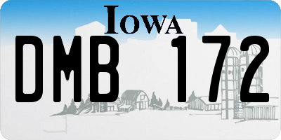 IA license plate DMB172