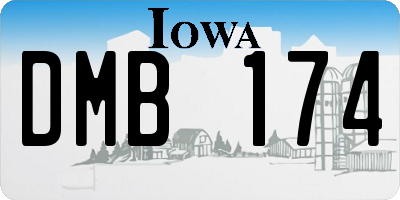 IA license plate DMB174