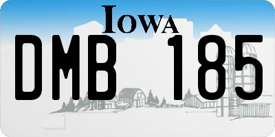 IA license plate DMB185
