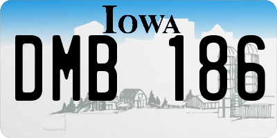 IA license plate DMB186