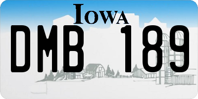 IA license plate DMB189