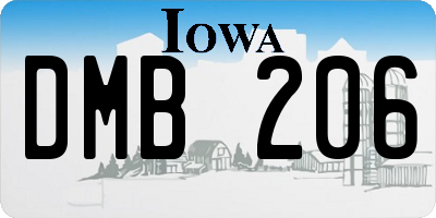 IA license plate DMB206