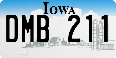 IA license plate DMB211