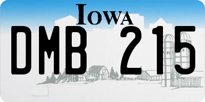 IA license plate DMB215