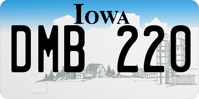 IA license plate DMB220