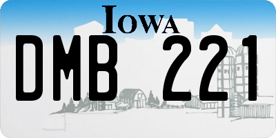 IA license plate DMB221
