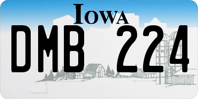 IA license plate DMB224