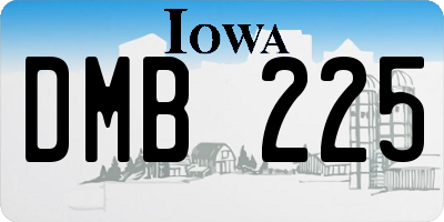 IA license plate DMB225