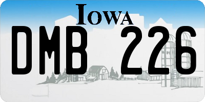 IA license plate DMB226