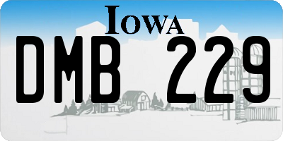 IA license plate DMB229