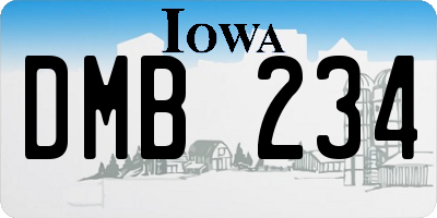 IA license plate DMB234