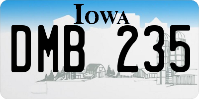 IA license plate DMB235