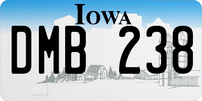 IA license plate DMB238
