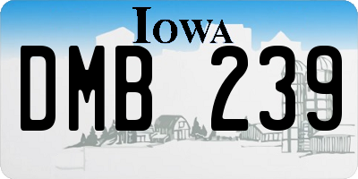 IA license plate DMB239