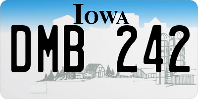 IA license plate DMB242