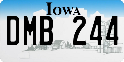 IA license plate DMB244