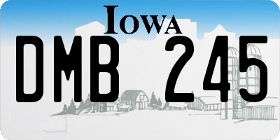IA license plate DMB245