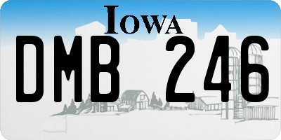 IA license plate DMB246