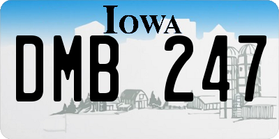 IA license plate DMB247