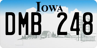IA license plate DMB248