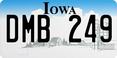 IA license plate DMB249