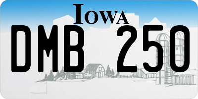 IA license plate DMB250