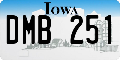 IA license plate DMB251
