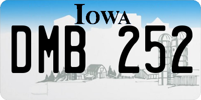 IA license plate DMB252