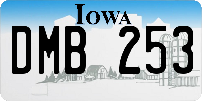 IA license plate DMB253