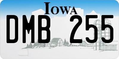 IA license plate DMB255