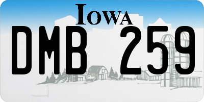 IA license plate DMB259