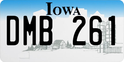 IA license plate DMB261