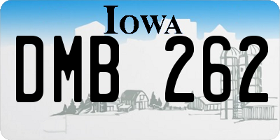 IA license plate DMB262