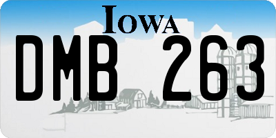 IA license plate DMB263