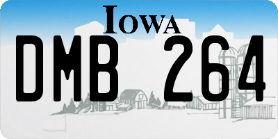 IA license plate DMB264