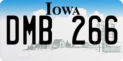 IA license plate DMB266