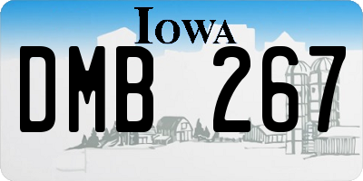 IA license plate DMB267