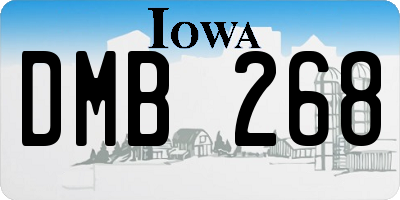 IA license plate DMB268
